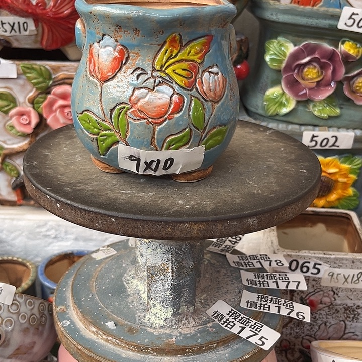 粗陶材质炖肉花盆