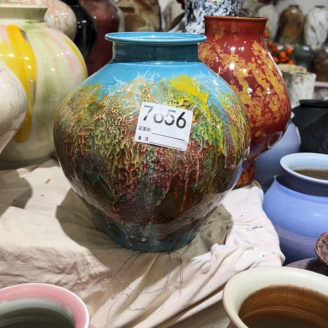 瓶7656高24口8.5陶瓷花瓶无孔