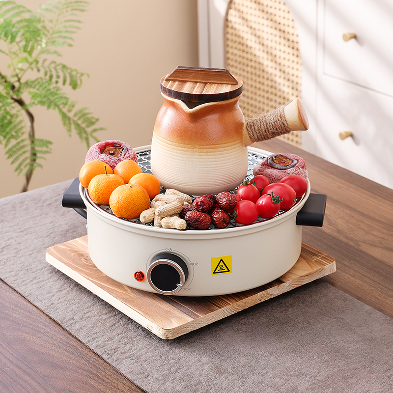 围炉煮茶器具罐罐壶2025年新款家用无烟室内烤肉烧烤暖炉烤奶茶壶