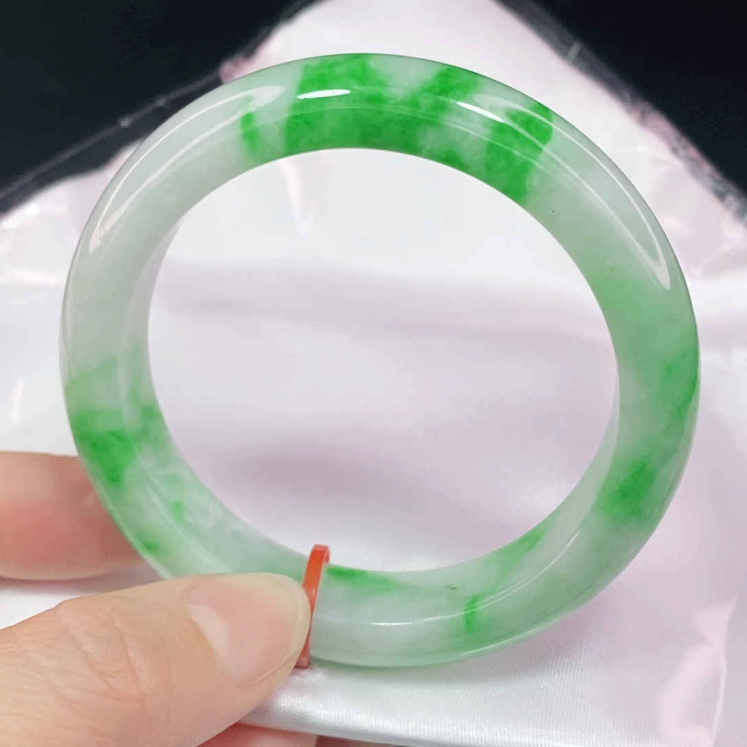 未镶嵌手镯翡翠53.8正圈