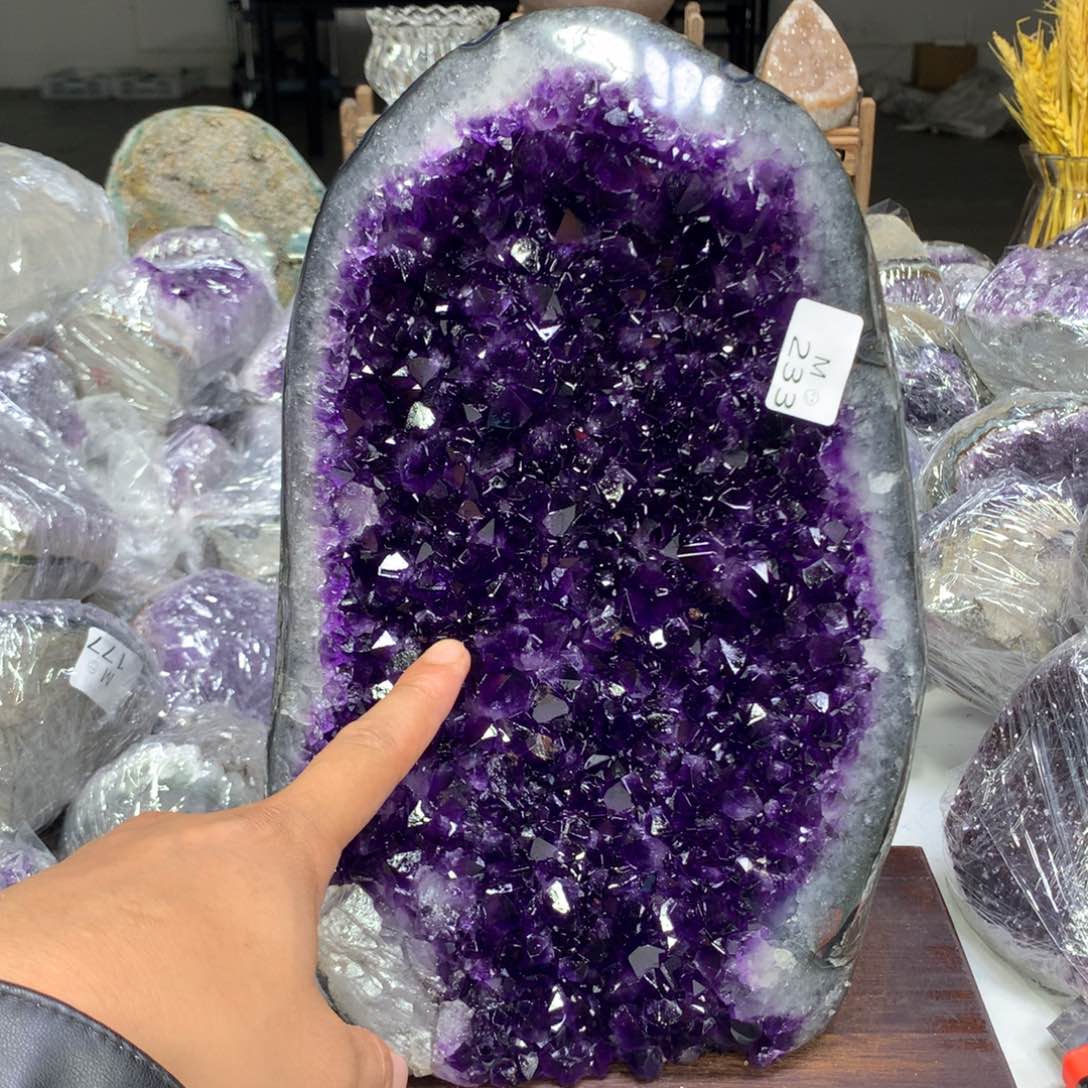 紫晶摆件未镶嵌水晶