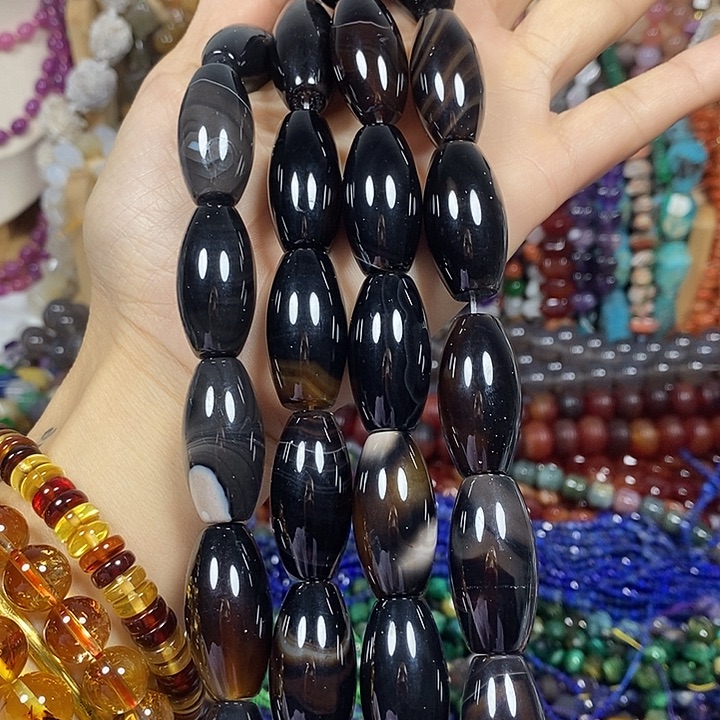 玛瑙/玉髓未镶嵌珠宝半成品玛瑙卡15*29mm