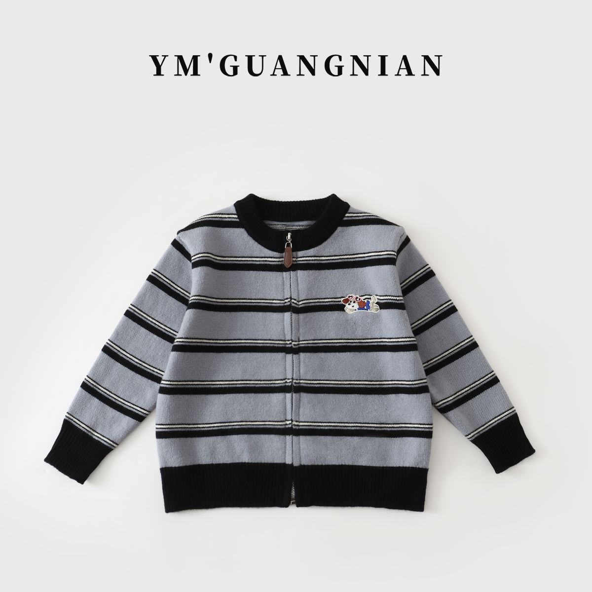 【幼棉光年】冬季男童圆领卡通上衣儿童时尚休闲套头毛衣J-323689