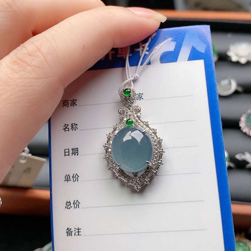 【闪购商品】翡翠戒指银S925镶嵌123456