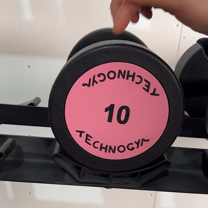 全新纯钢泰诺哑铃10公斤一对粉色