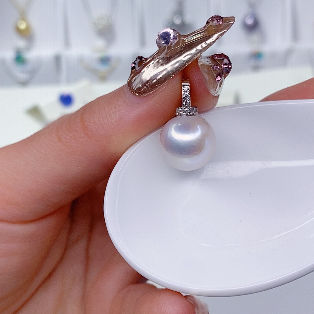 吊坠(赠链)银S925镶嵌淡水珍珠