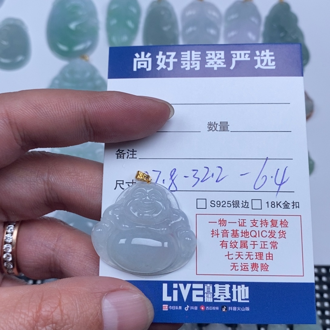翡翠18K金镶嵌颈饰天然翡翠