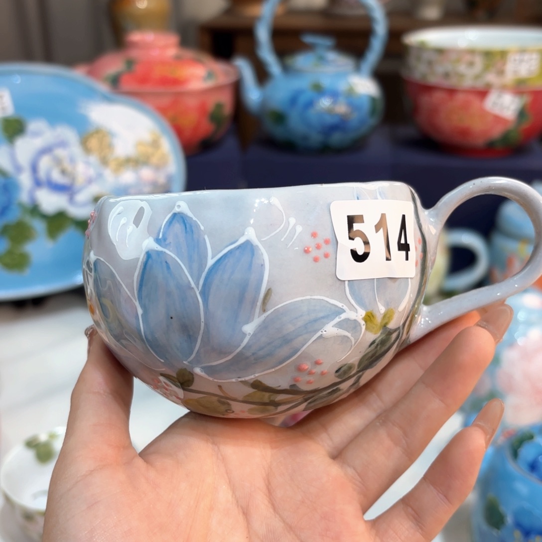 景德镇手绘高温釉下彩陶瓷茶具