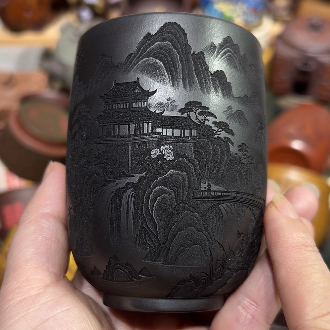 紫砂茶杯宜兴紫砂主人杯