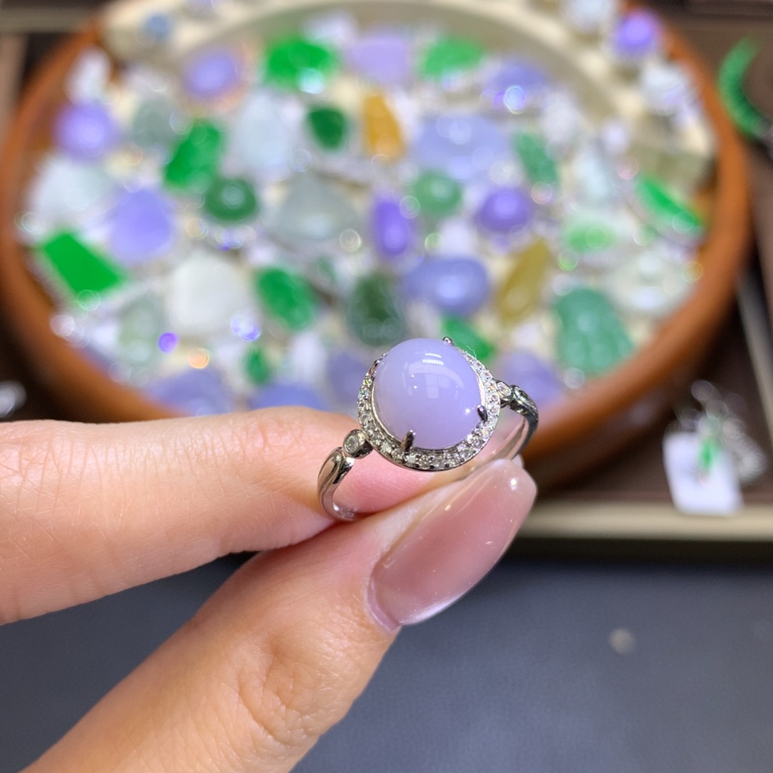 翡翠颈饰银S925镶嵌翡翠吊坠