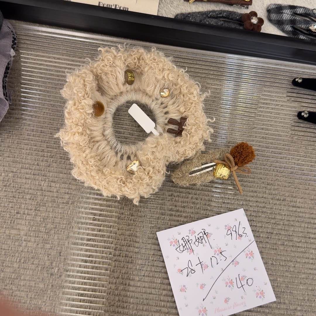 皮质铁合金发夹发圈