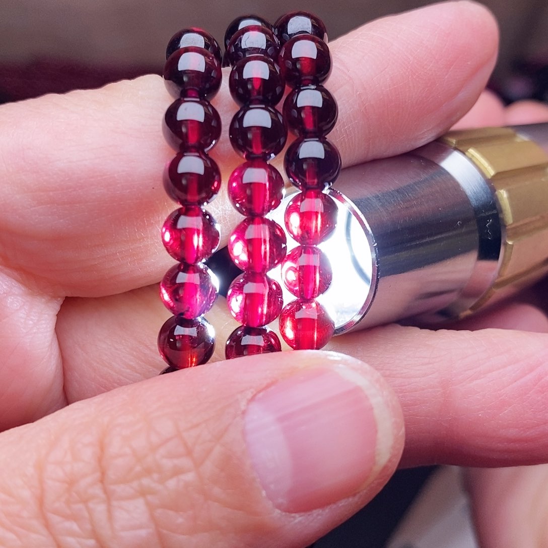 石榴石手链未镶嵌卡5.5