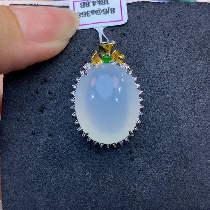 18K金镶嵌手链翡翠翡翠