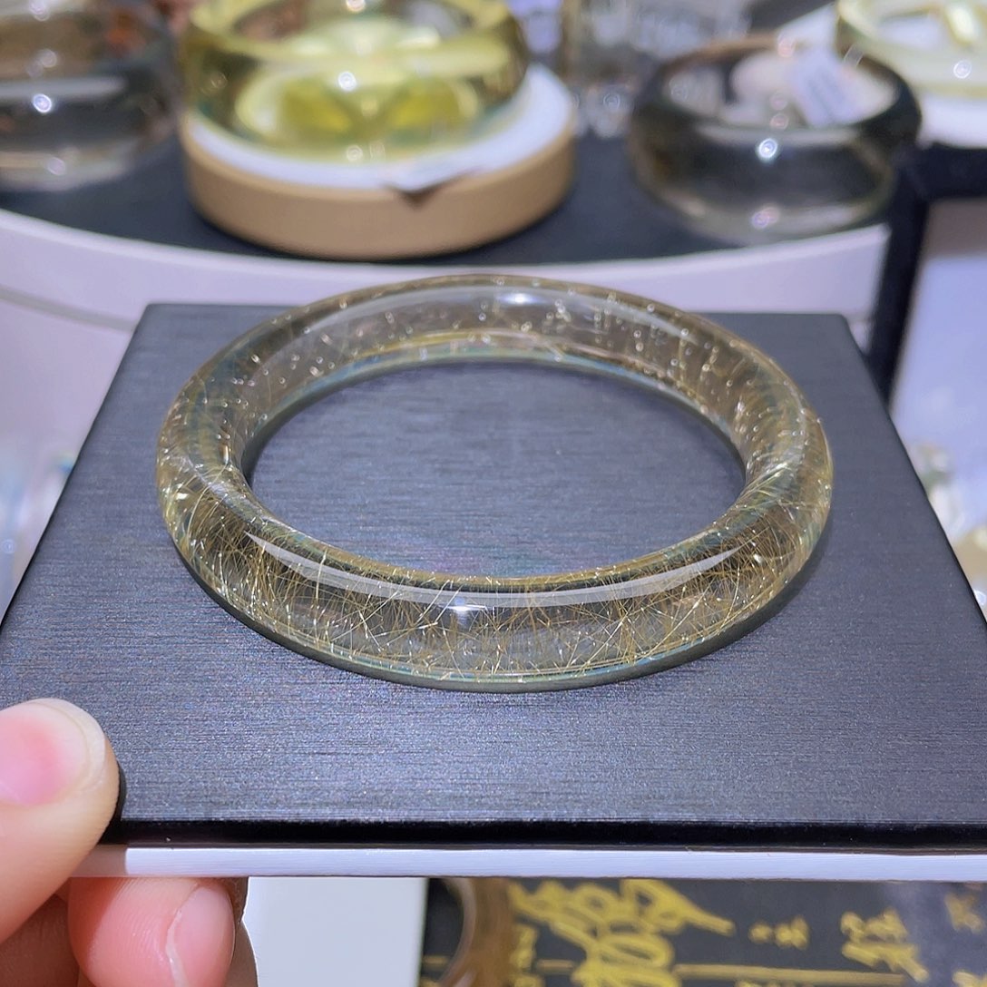 水晶手镯未镶嵌天然维纳斯发晶