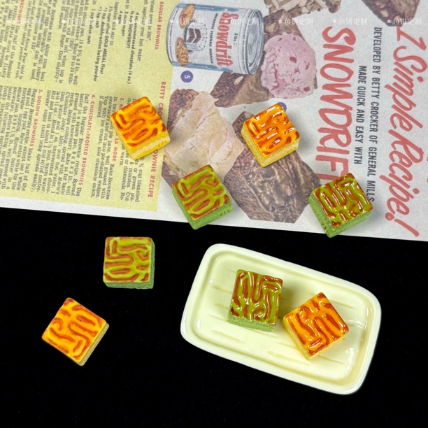 【鱼饼定制】迷你虎皮蛋糕 DIY仿真食玩树脂微缩摆件配件