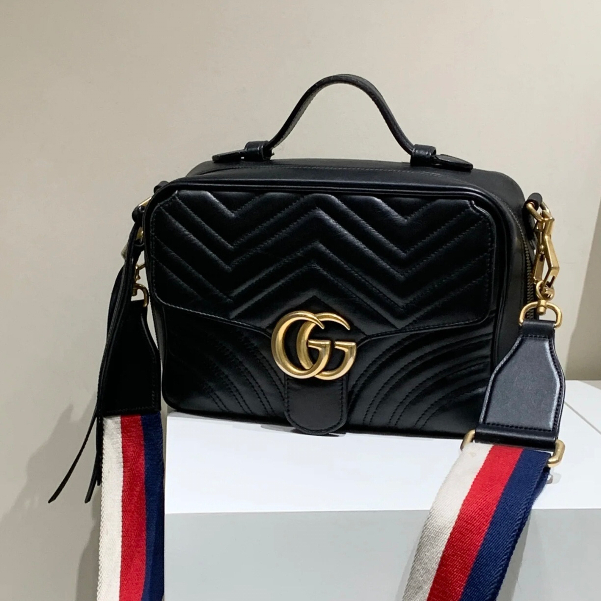 95新 GUCCI/古驰 马蒙邮差包斜挎包