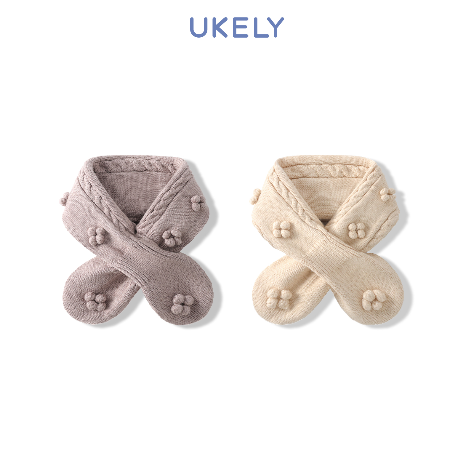 优可力宝宝围巾儿童围脖冬季新款男女童防风保暖加厚针织护颈脖套