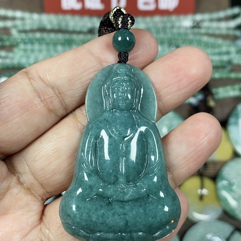 【闪购商品】翡翠颈饰未镶嵌玉吊坠翡翠玉素衣观音