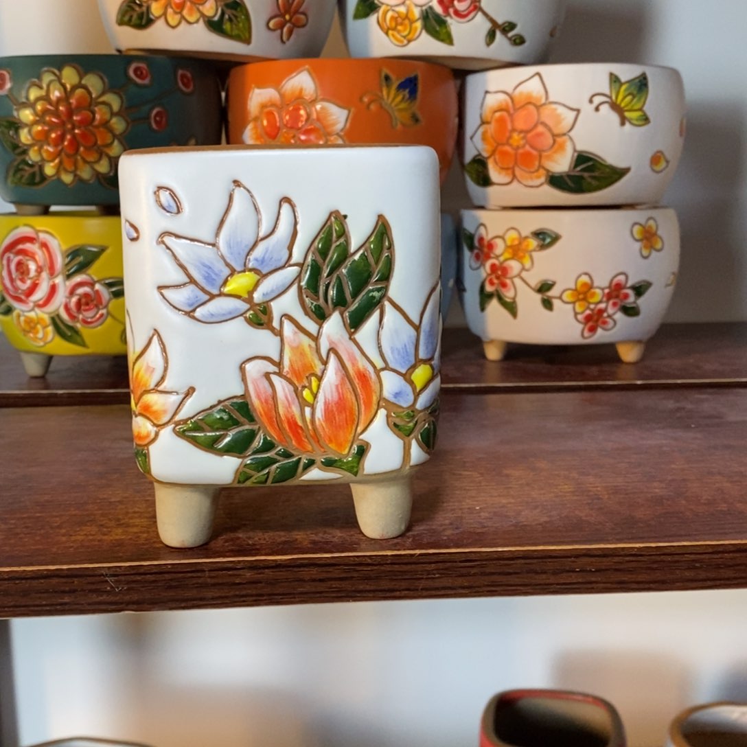 红陶韩式多肉植物花盆