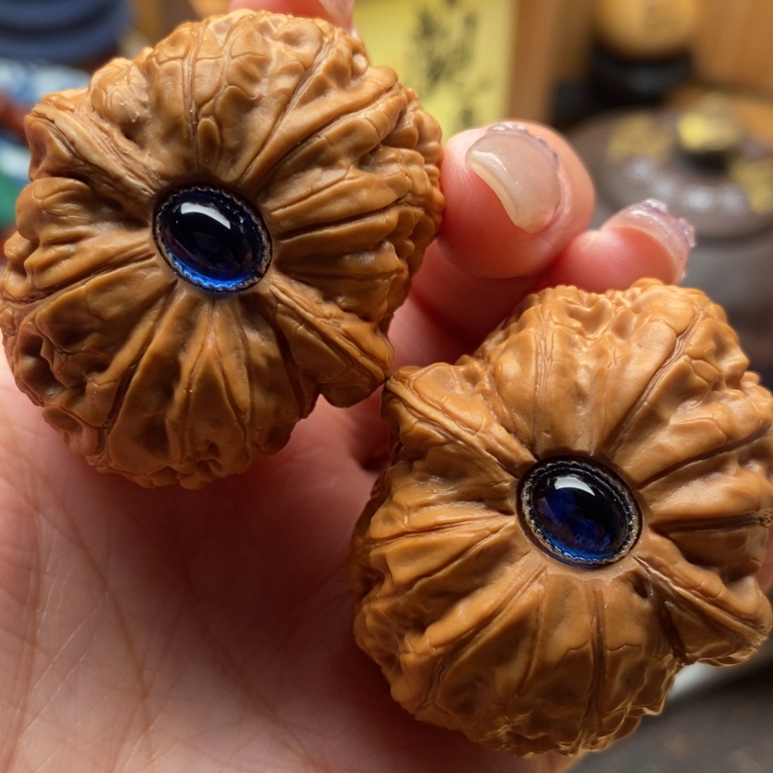 文玩核桃把件45尺寸全品平谷元宝