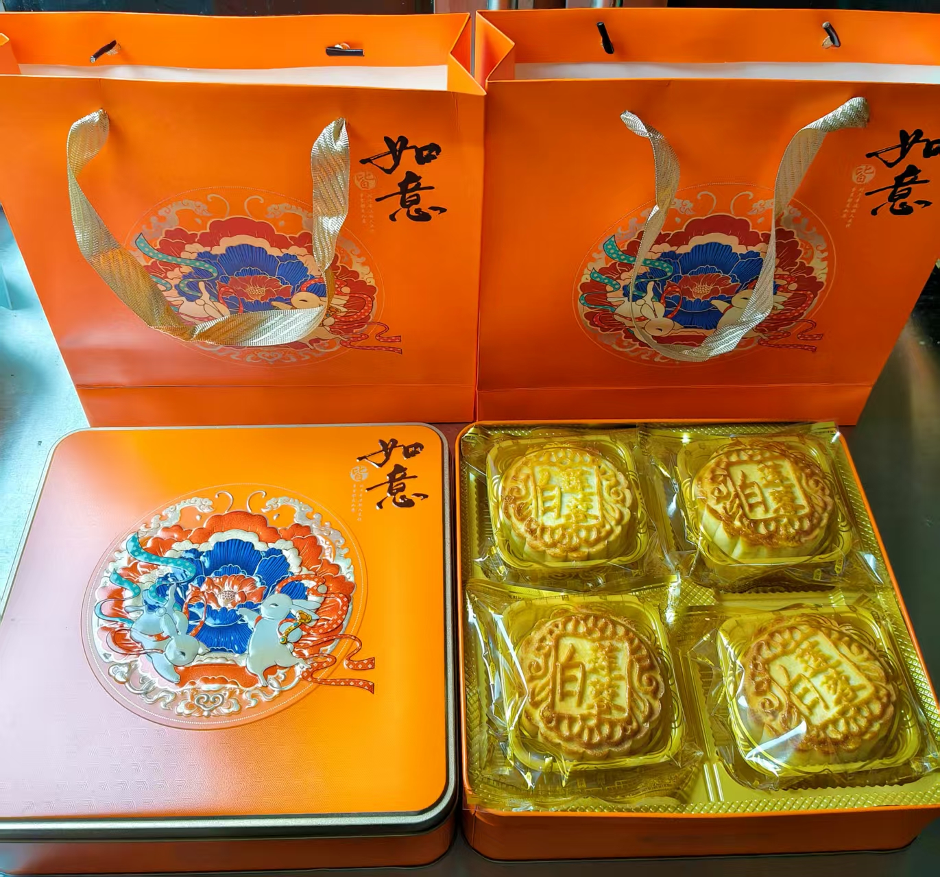 海南酥皮月饼（四粒铁盒）海南两盒起包邮省外部分地区三盒起包邮