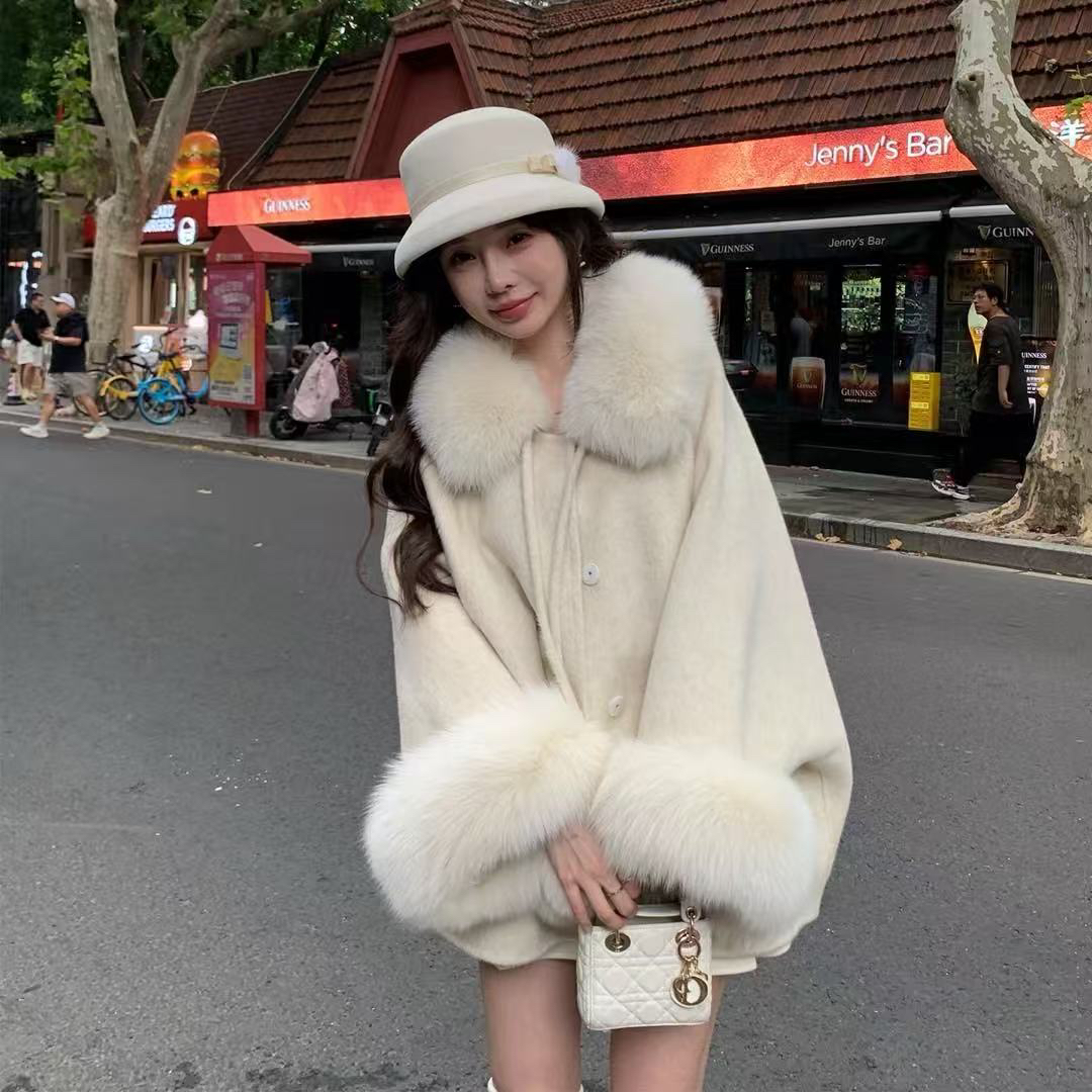 双面尼大衣宽松百搭女款外套系列