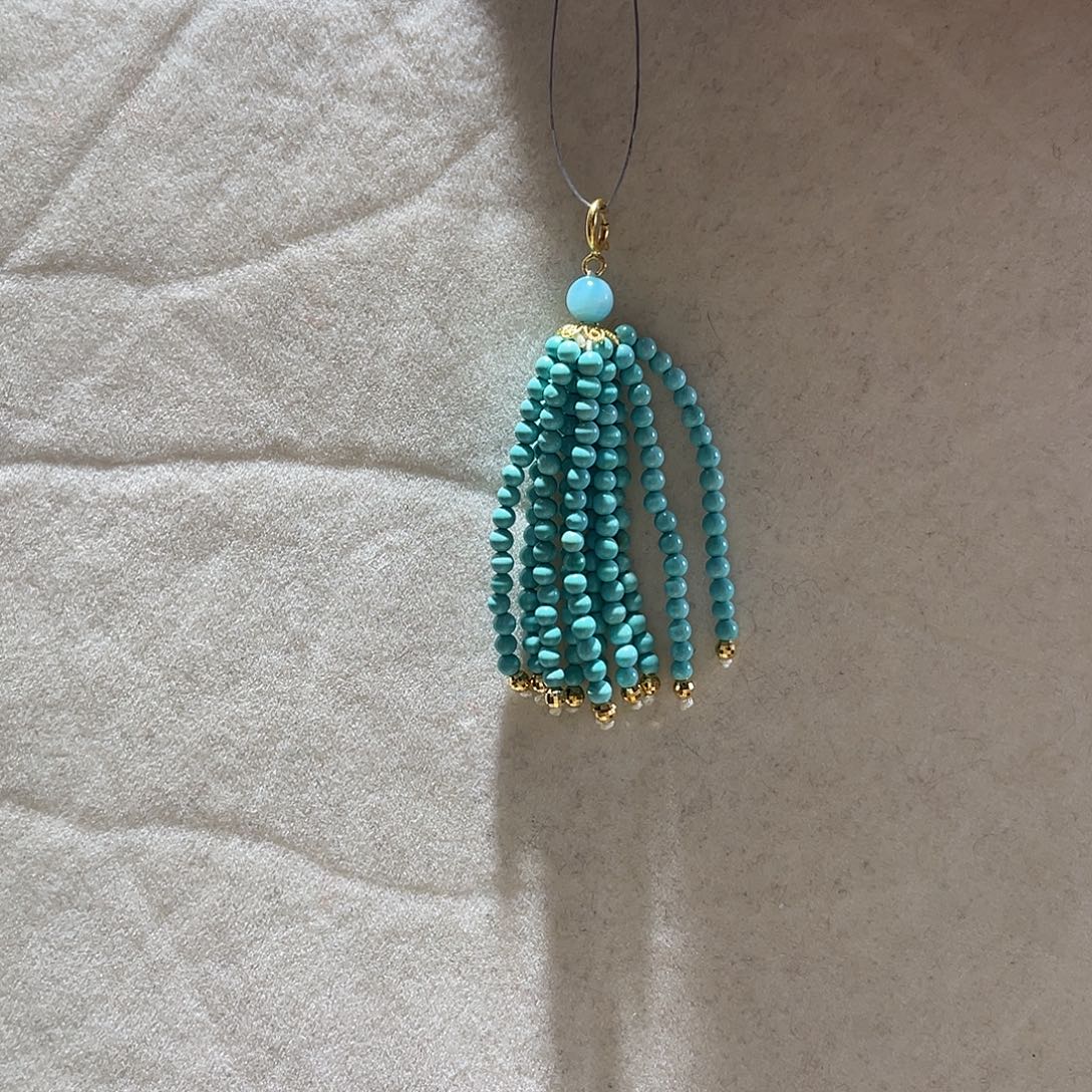 绿松石18K金镶嵌颈饰大气款