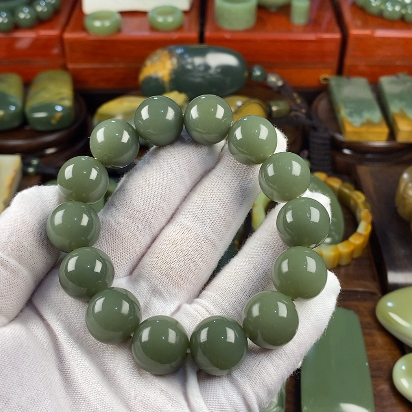 【闪购商品】岫岩老玉（透闪石质玉）手链未镶嵌