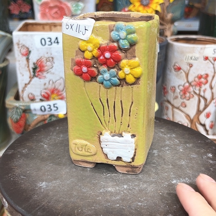 紫砂花盆粗陶材质多肉花盆