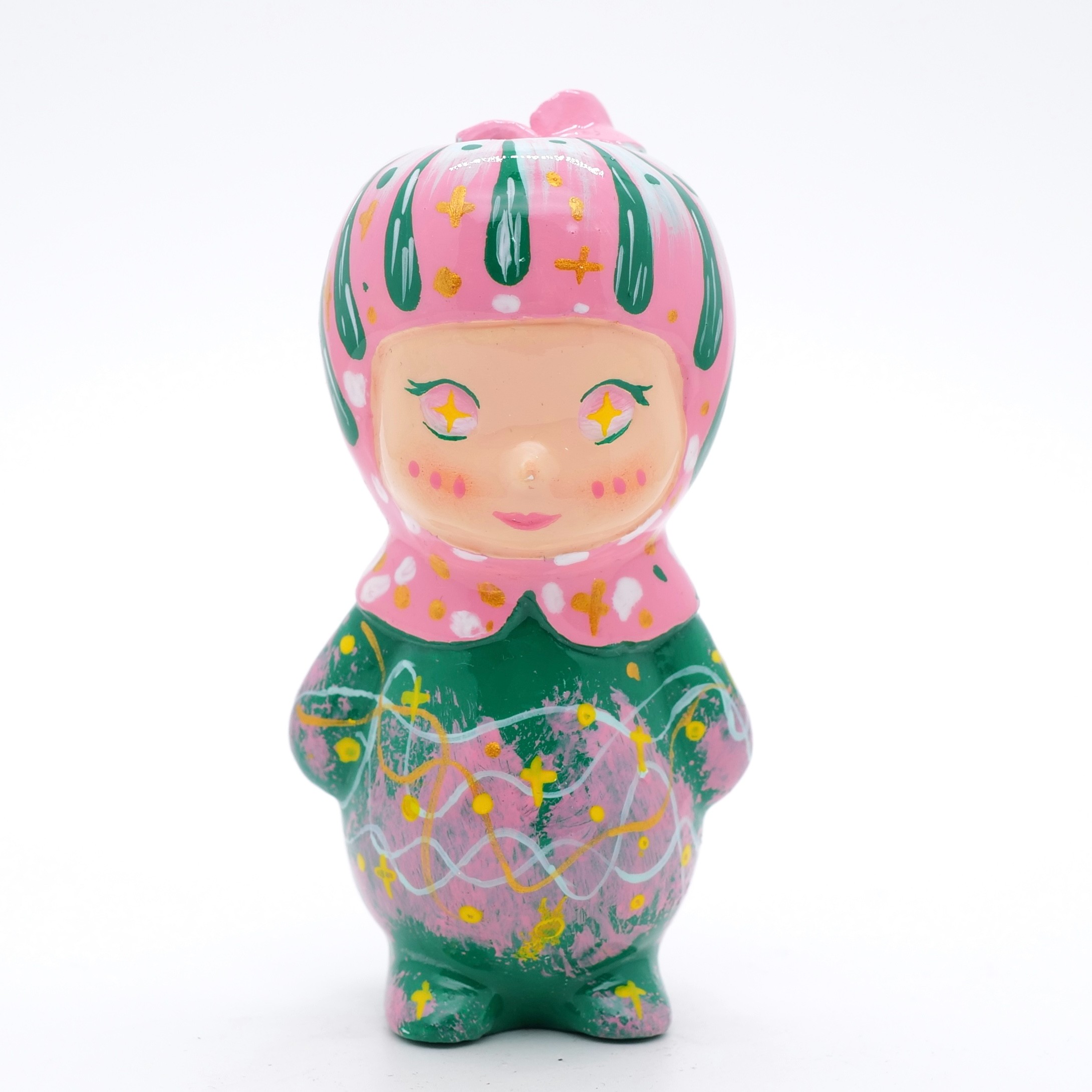 PM 王甜心工作室《苹果娃娃》石膏作品，仅一件（非王甜心本人绘画）