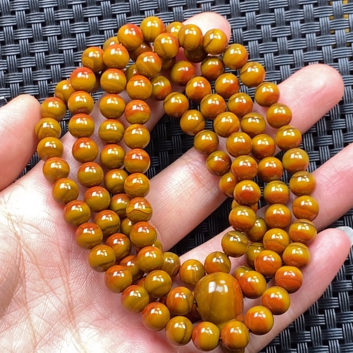 D***g玛瑙/玉髓未镶嵌项链战国红项链