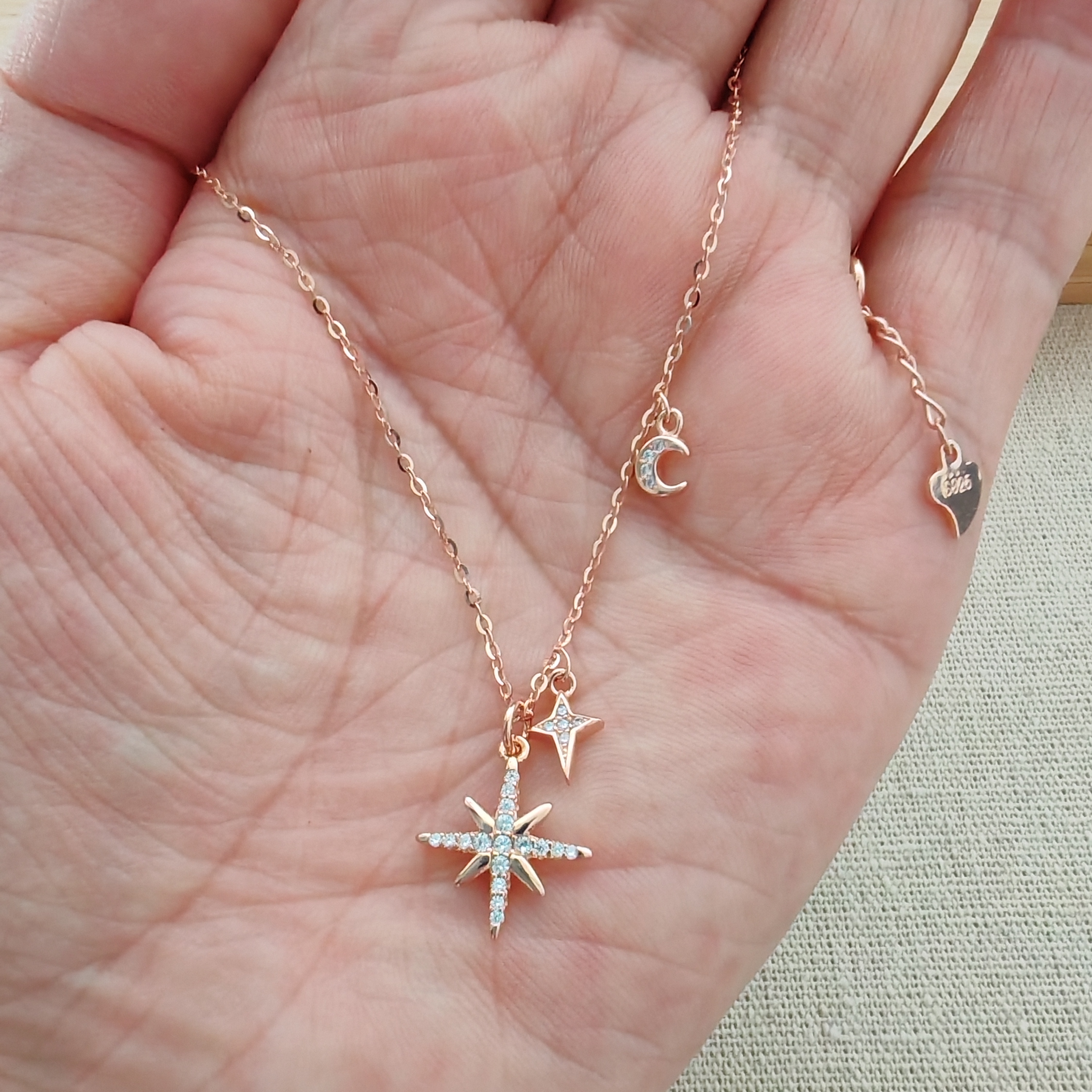 坠链均925银 【Qarlighach】银925项链时尚素款可调节设计感