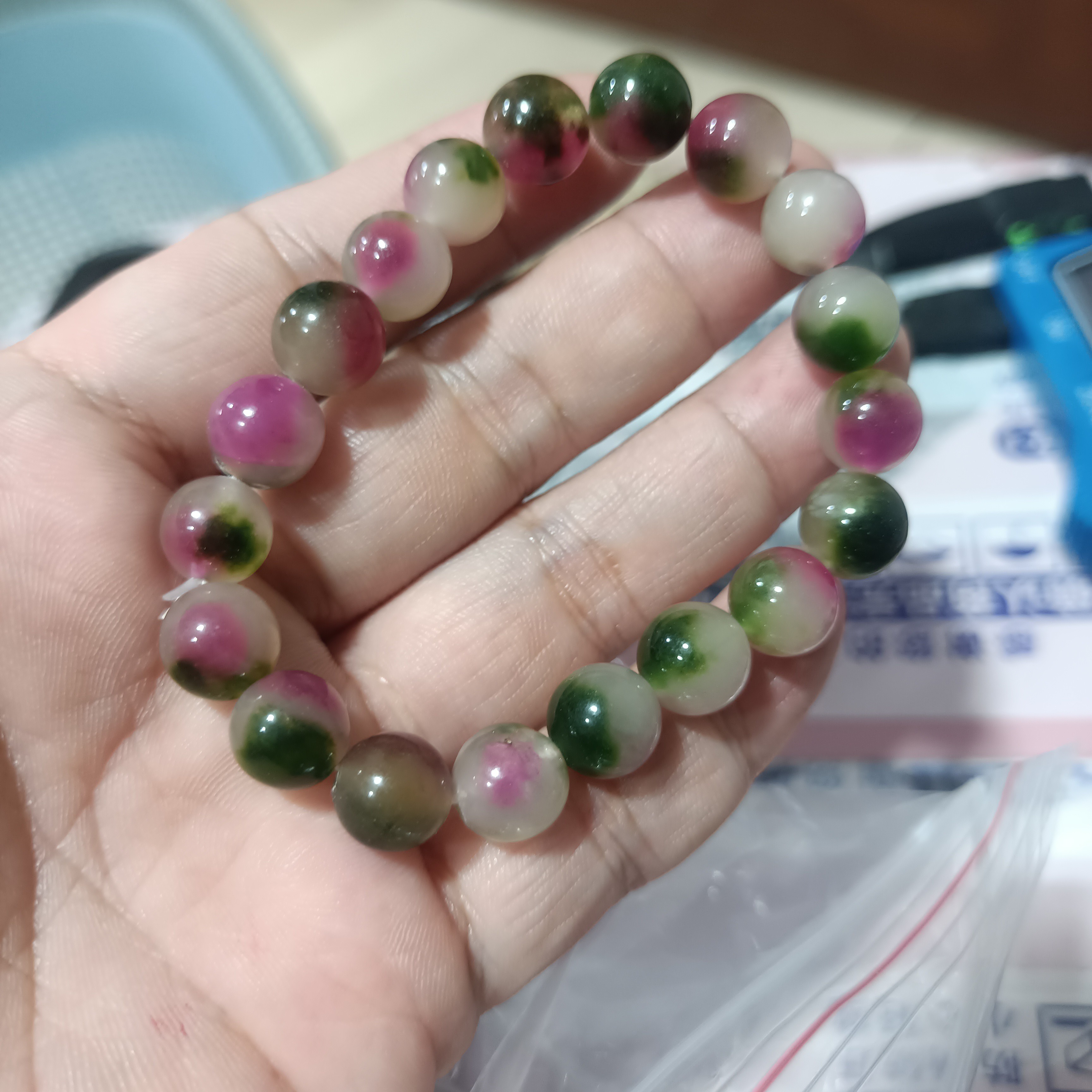  C 324 卡10 糯米葡萄紫春彩手串