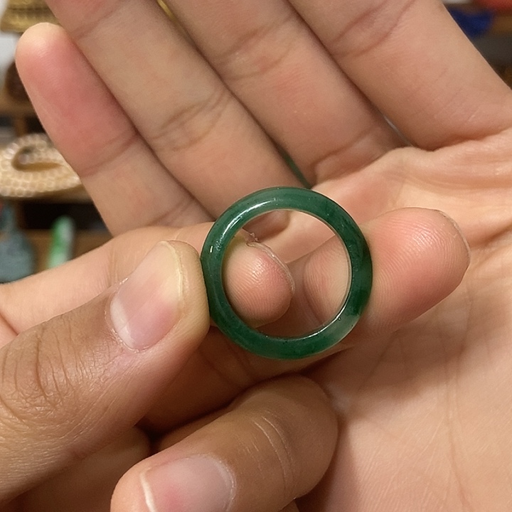 翡翠未镶嵌挂件青花笔锋浓转淡出了一