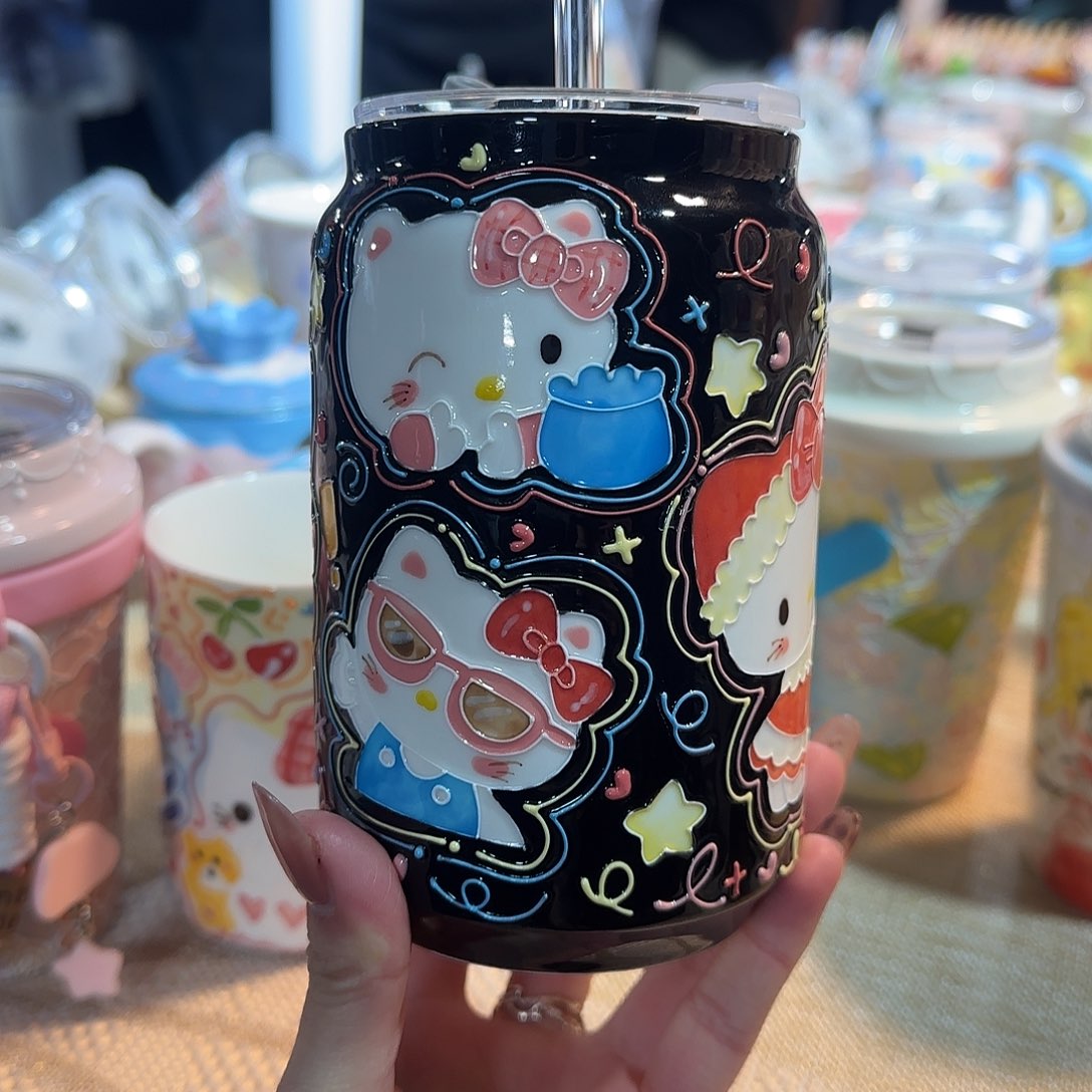 景德镇玉泥吸管杯