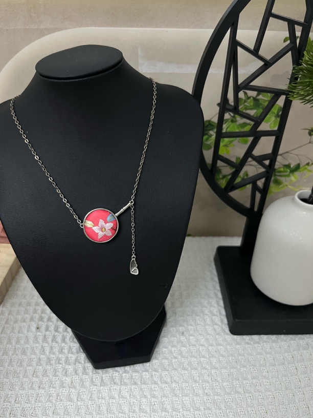 非遗刺绣复古风吊坠（孤品）