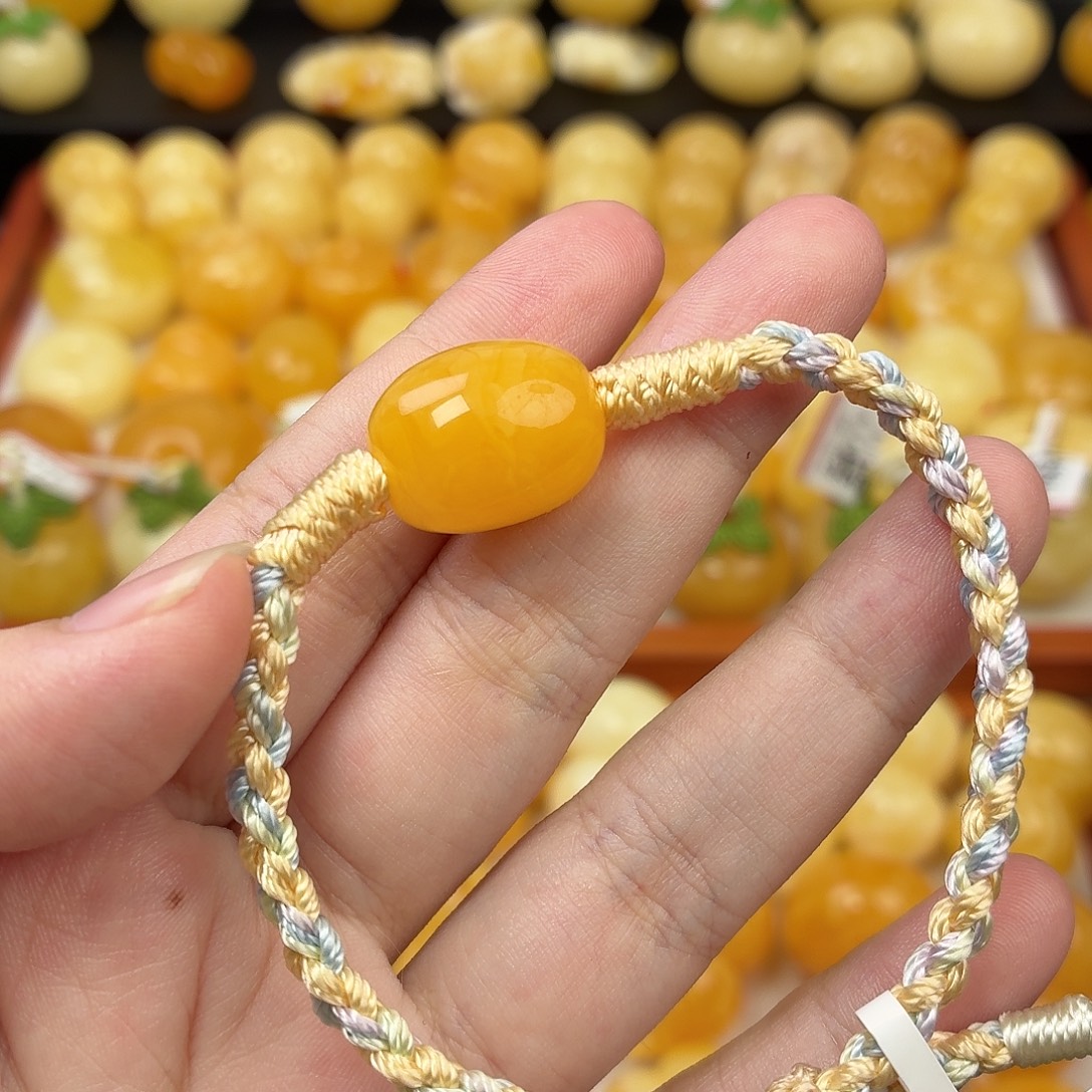 蜜蜡未镶嵌毛衣链蜜蜡