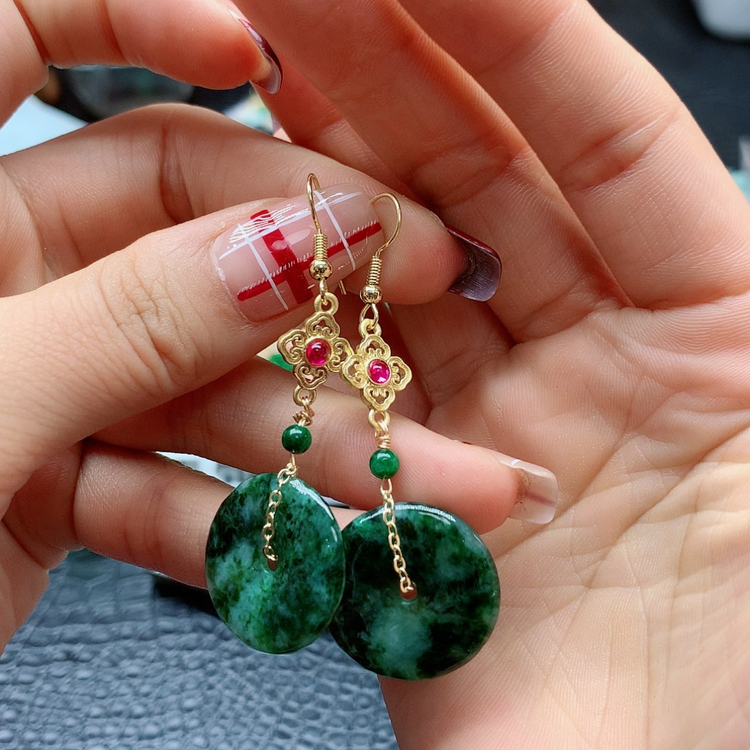 【闪购商品】翡翠耳饰未镶嵌，