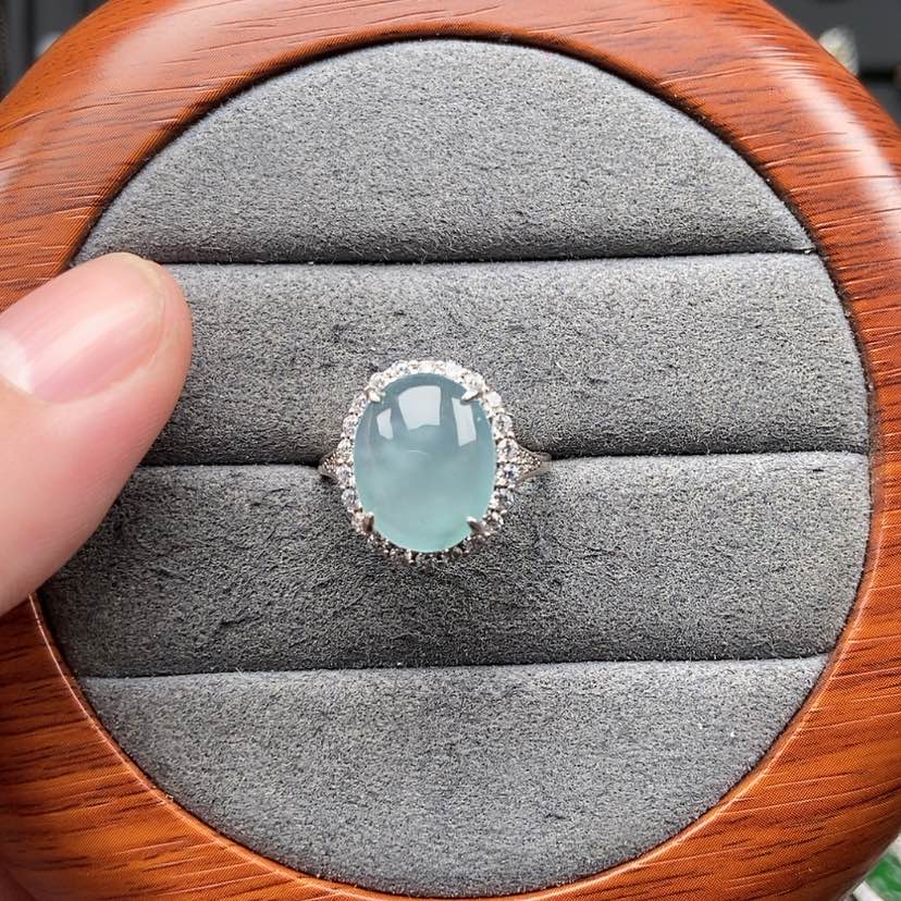 【闪购商品】翡翠戒指银S925镶嵌兮兮