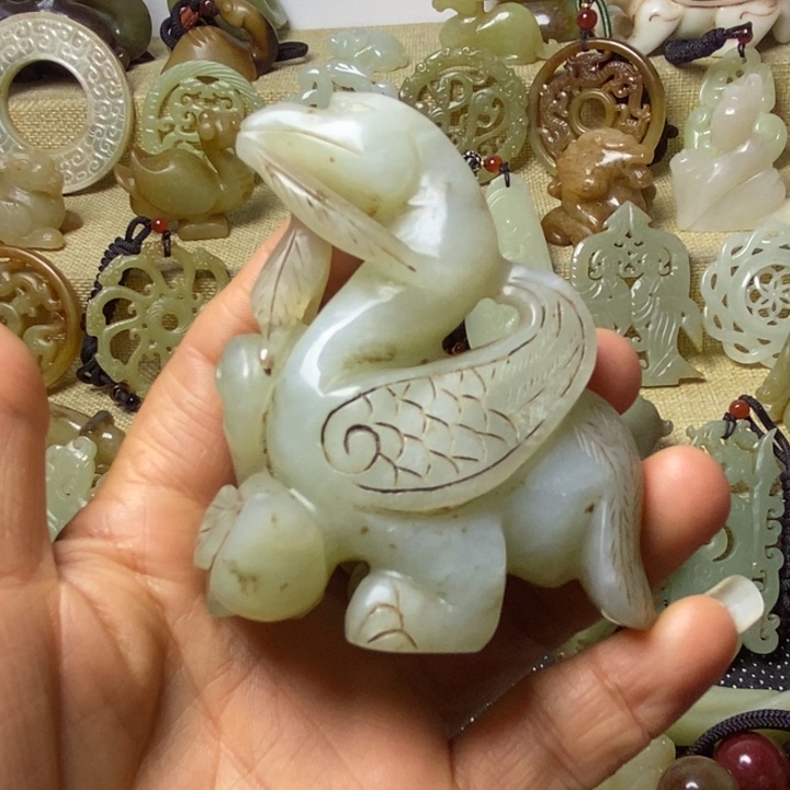 和田玉挂件未镶嵌云****9