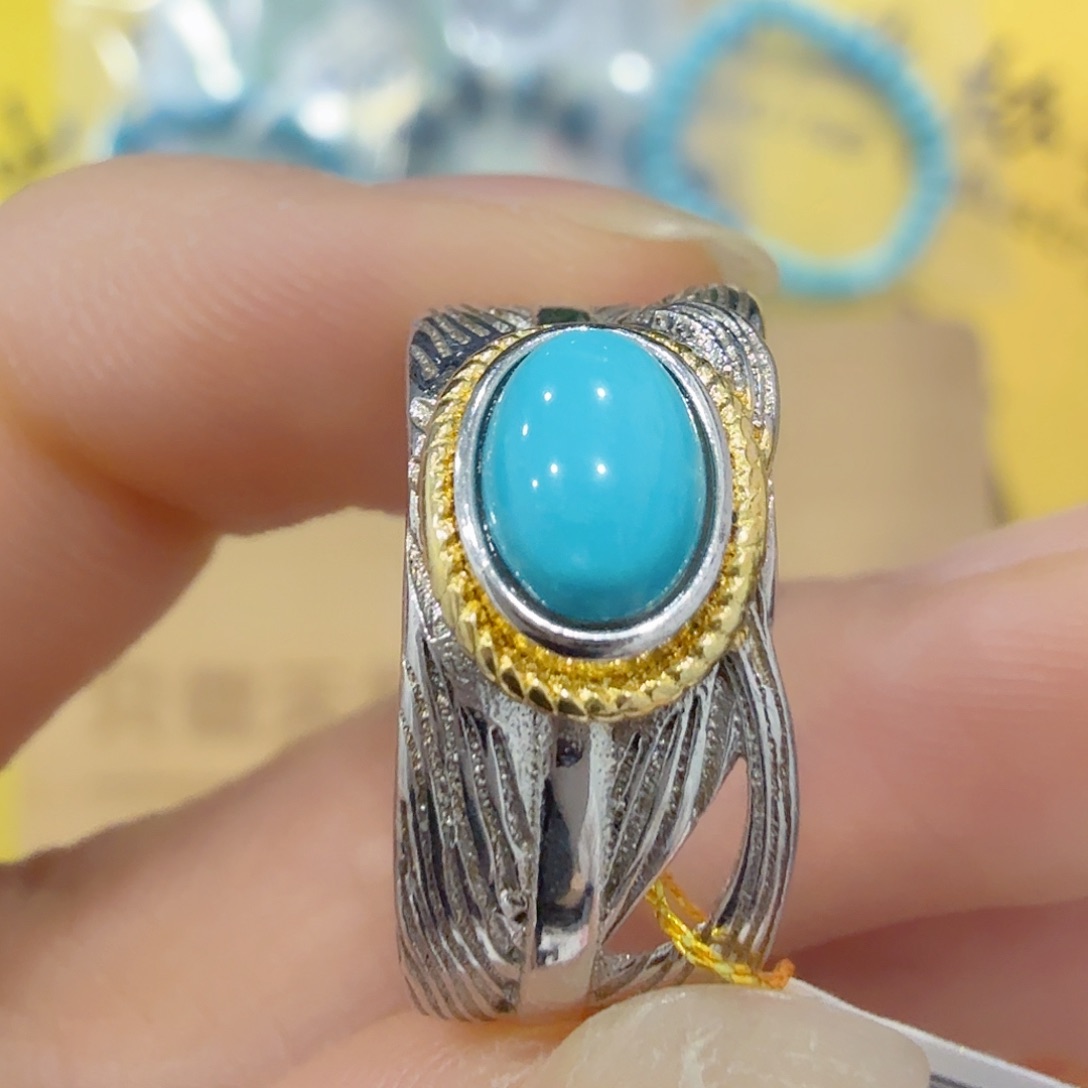 绿松石银S925镶嵌珠宝奇石