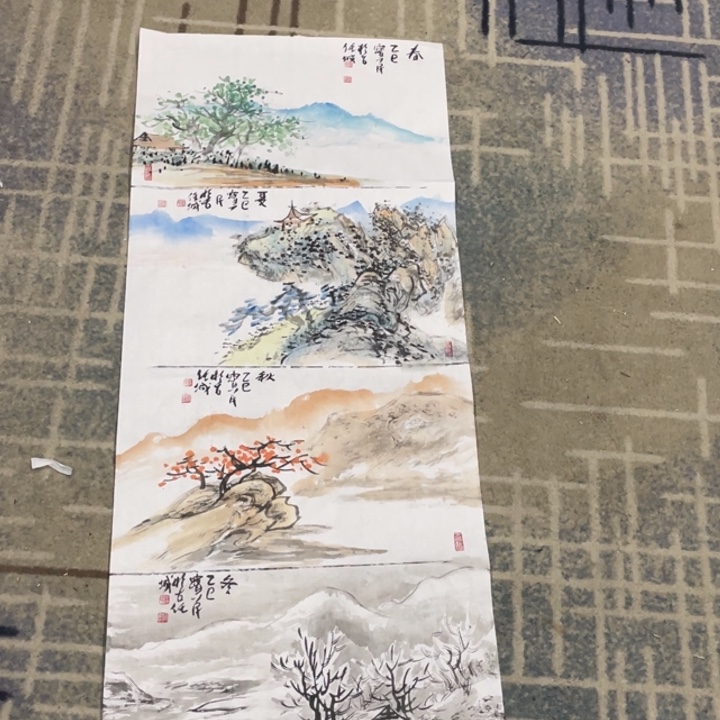 国画小品出夏秋冬11111