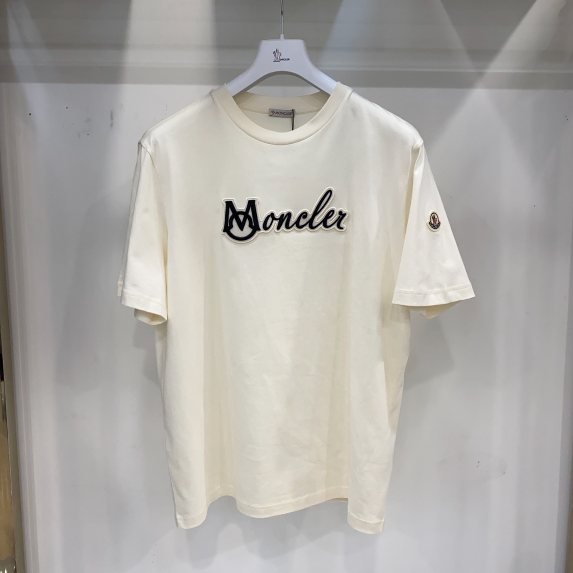 全新未使用MONCLER盟可睐 8C00011 刺绣圆领短袖T恤