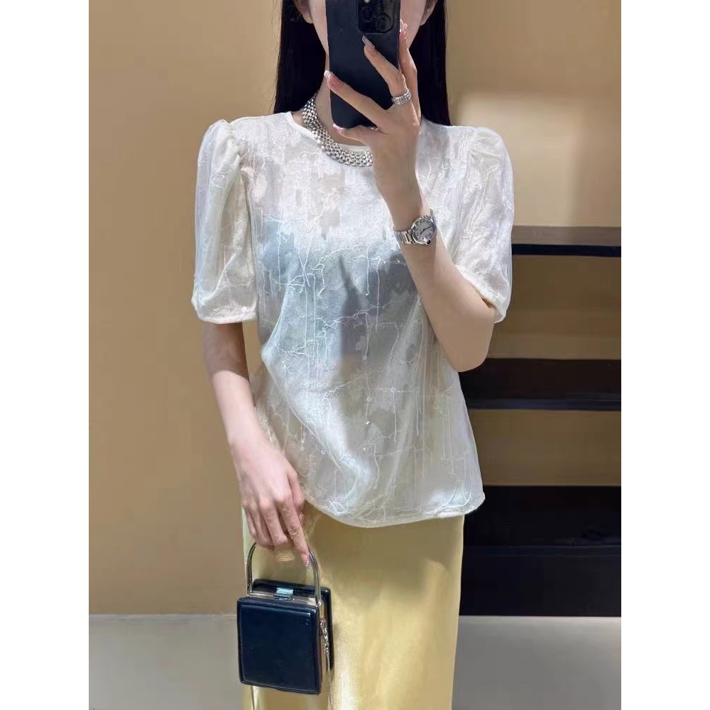 2375亮片蕾丝小衫