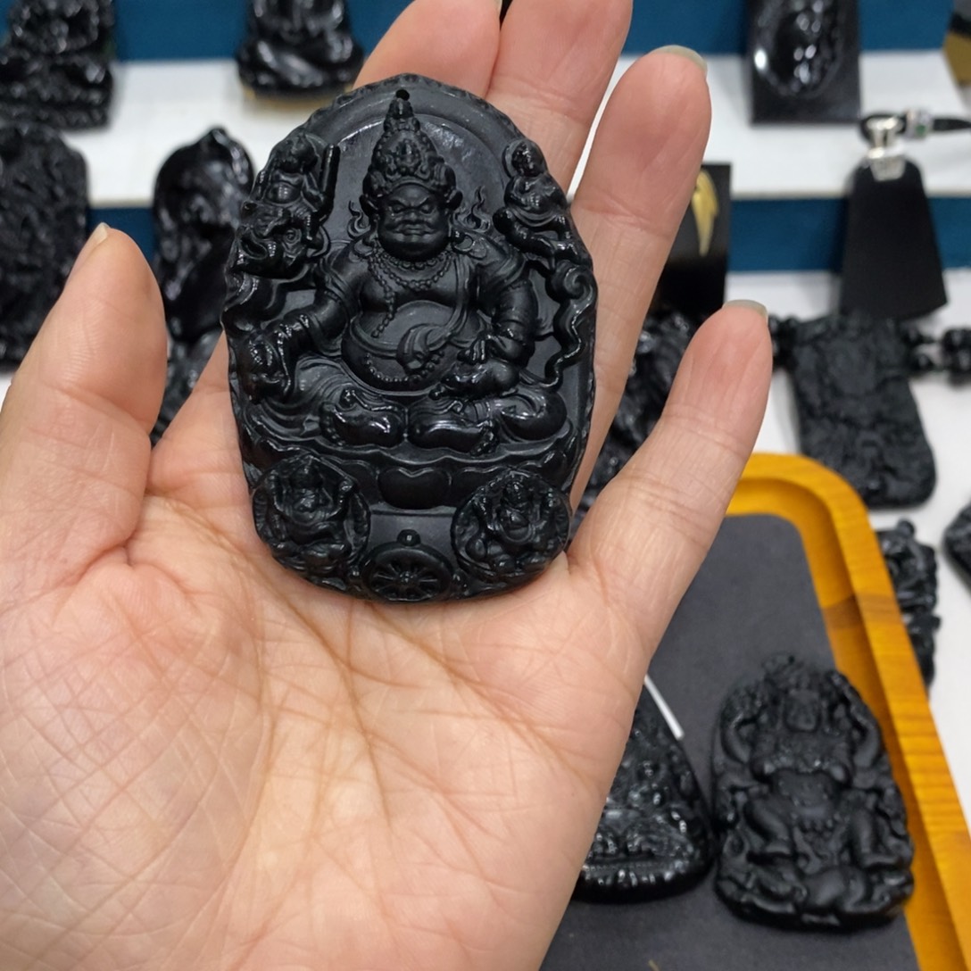 暗***星蛇纹石玉未镶嵌吊坠