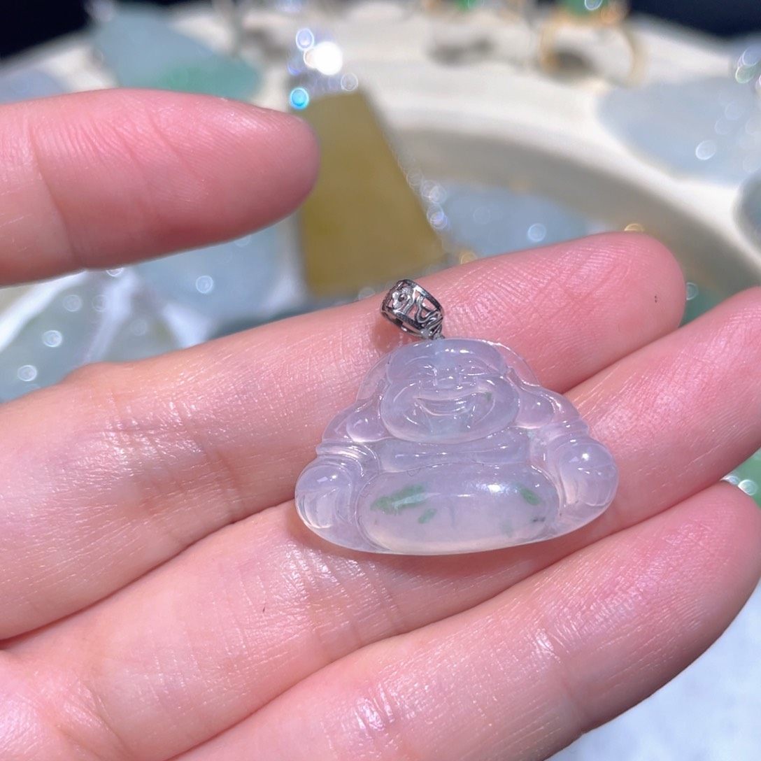 翡翠颈饰18K金镶嵌翡翠