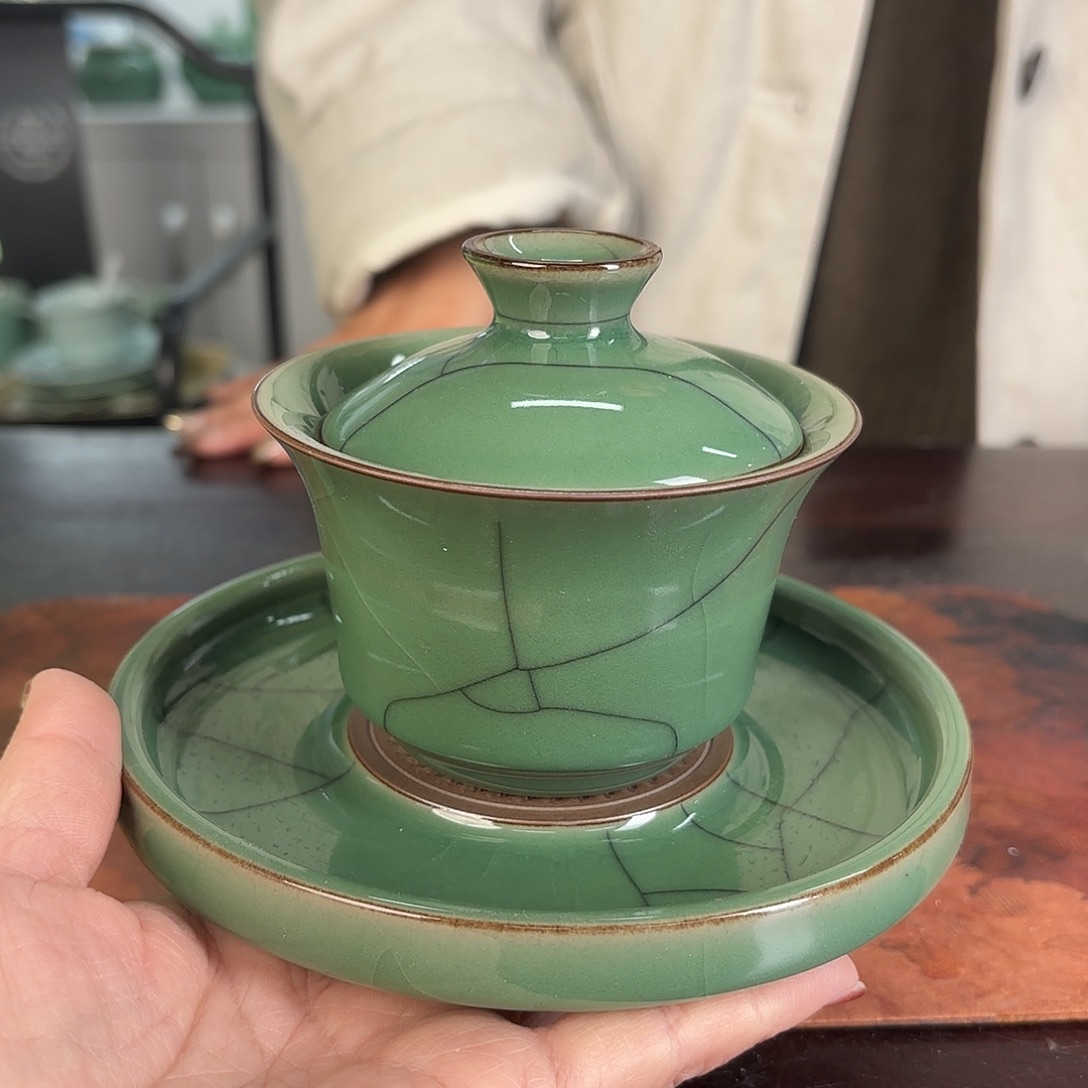 龙泉云间青瓷小米茶器