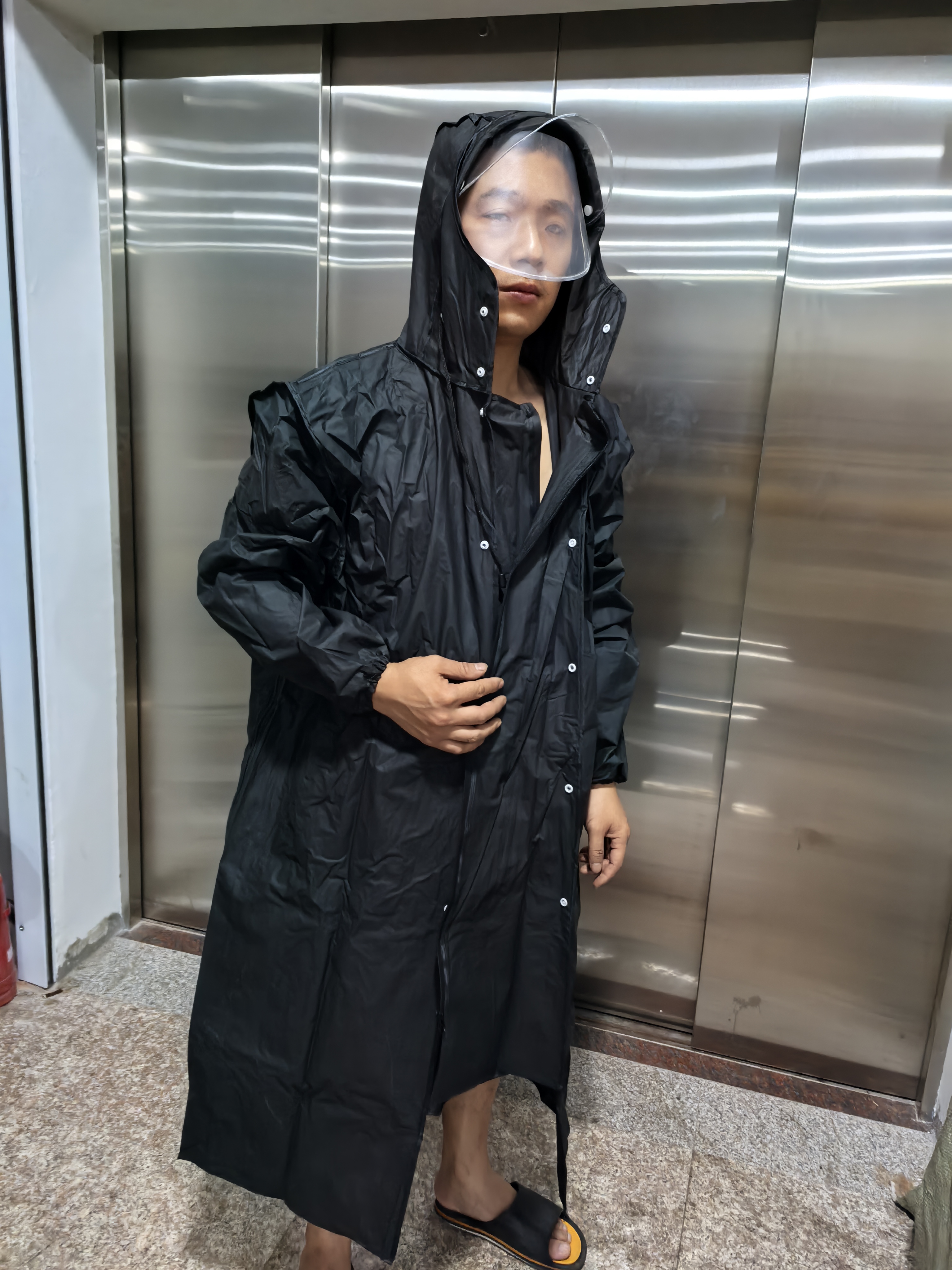 长款全身四季透明防护成人雨披防雨服