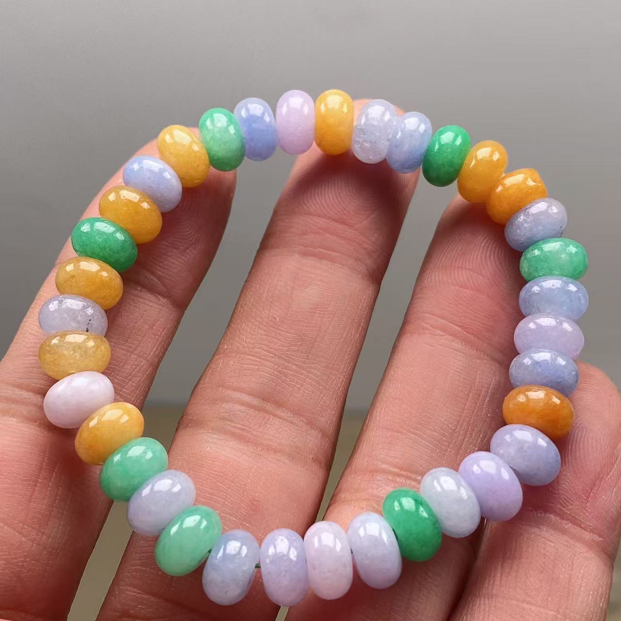 卡10mm左右 天然缅料A货多宝鼓珠手串