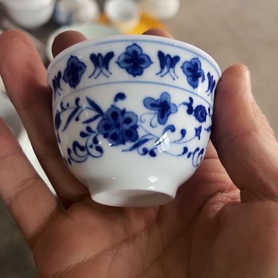 盘手绘杯一个陶瓷陶瓷